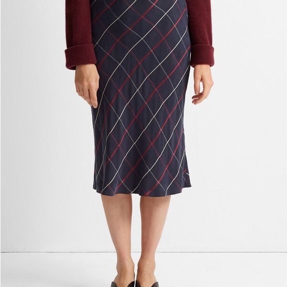 Club Monaco NWT Plaid Bias Midi Skirt Size 8 Medium - Picture 4 of 10